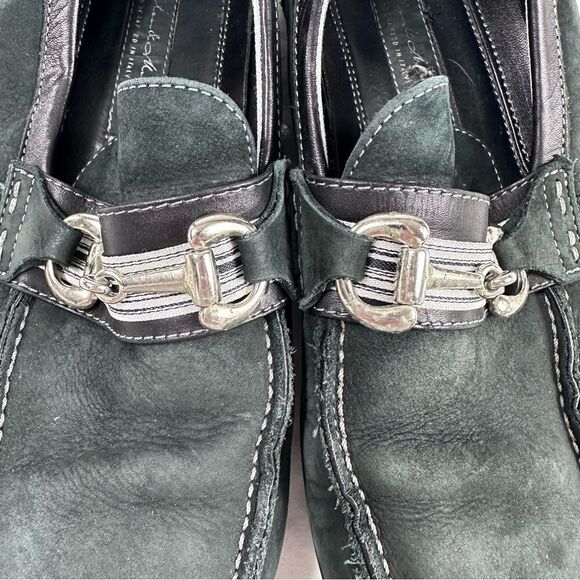 Johnston Murphy  Loafer Men's 8.5 M Black & grey Toe Silver Bit - Picture 2 of 11